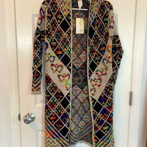 Size small hooded duster style sweater